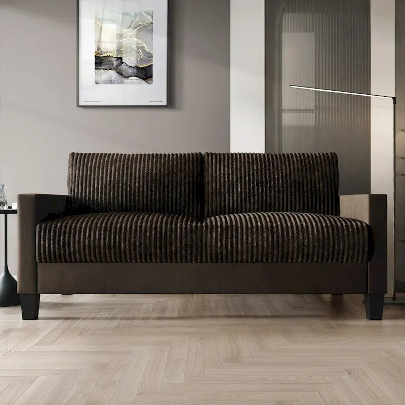 Canapé CraftPorch en velours côtelé, style moderne du milieu du siècle, recouvert de velours