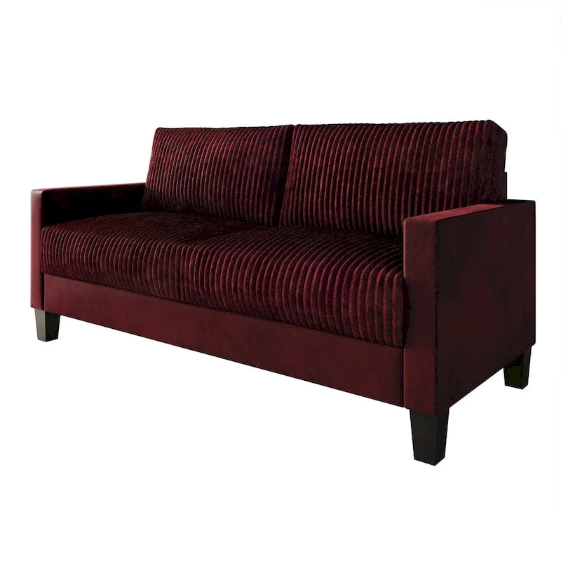 Canapé CraftPorch en velours côtelé, style moderne du milieu du siècle, recouvert de velours