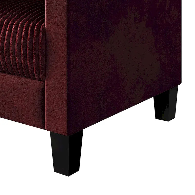 Canapé CraftPorch en velours côtelé, style moderne du milieu du siècle, recouvert de velours