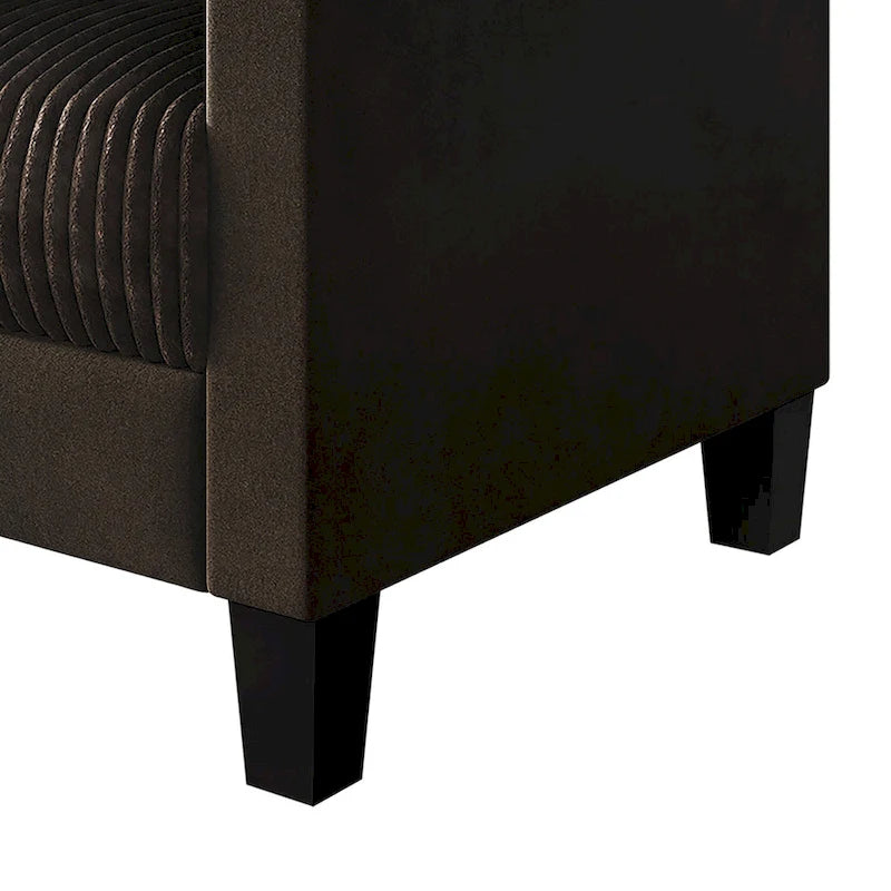 Canapé CraftPorch en velours côtelé, style moderne du milieu du siècle, recouvert de velours