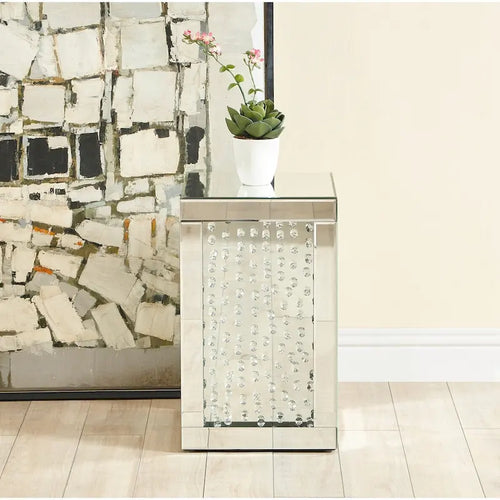 12 inch Crystal End table in Clear Mirror Finish - image 2