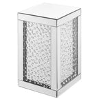 Table d'appoint Crystal de 30 cm (12 pouces) avec finition miroir transparent