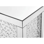 Table d'appoint Crystal de 30 cm (12 pouces) avec finition miroir transparent