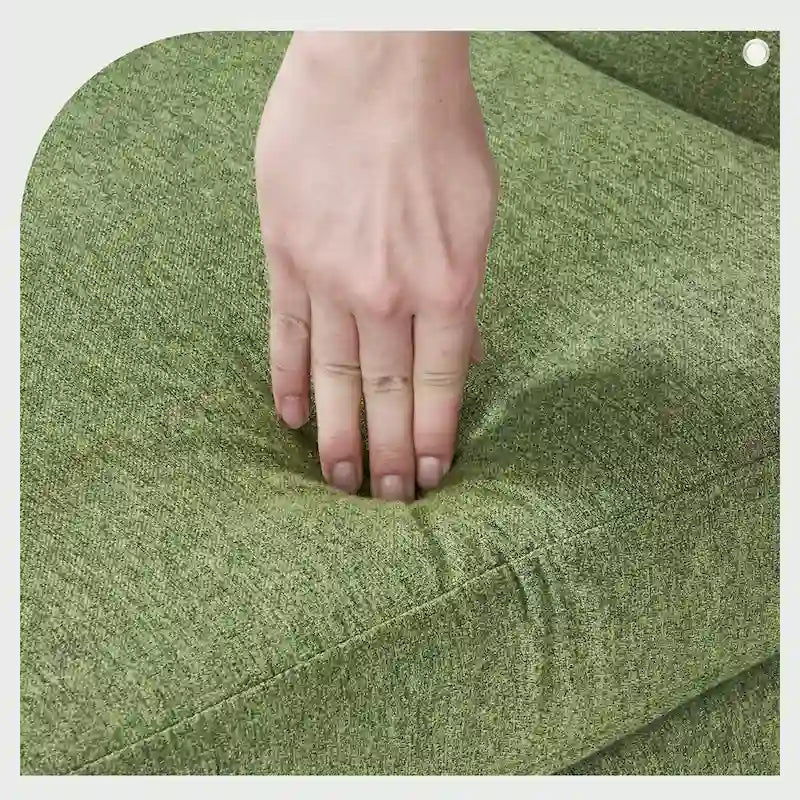 Fauteuil d'appoint en lin LUE BONA, fauteuil confortable pour salon avec accoudoirs, fauteuil capitonné à boutons, ensemble de 2 fauteuils modernes