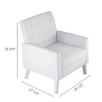 Fauteuil d'appoint en lin LUE BONA, fauteuil confortable pour salon avec accoudoirs, fauteuil capitonné à boutons, ensemble de 2 fauteuils modernes