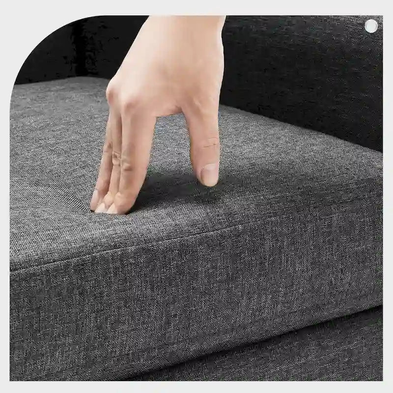 Fauteuil d'appoint en lin LUE BONA, fauteuil confortable pour salon avec accoudoirs, fauteuil capitonné à boutons, ensemble de 2 fauteuils modernes