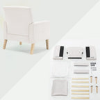 Fauteuil d'appoint en lin LUE BONA, fauteuil confortable pour salon avec accoudoirs, fauteuil capitonné à boutons, ensemble de 2 fauteuils modernes