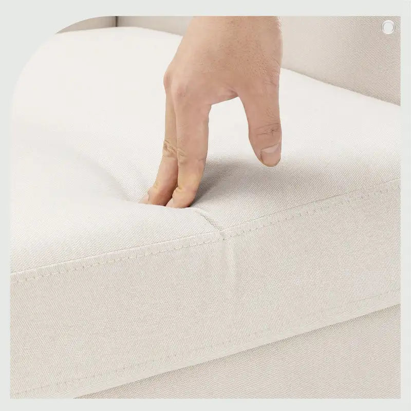 Fauteuil d'appoint en lin LUE BONA, fauteuil confortable pour salon avec accoudoirs, fauteuil capitonné à boutons, ensemble de 2 fauteuils modernes