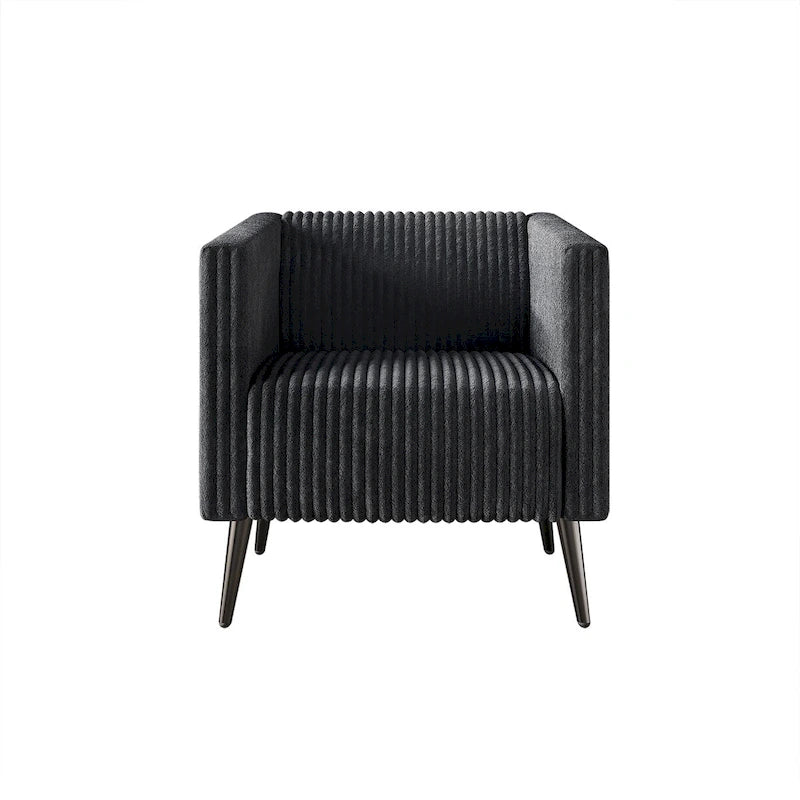 Fauteuil CraftPorch en velours côtelé, moderne et glamour