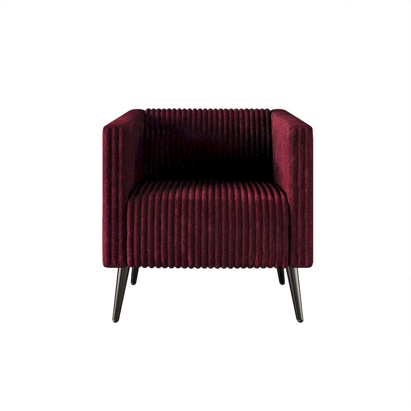 Fauteuil CraftPorch en velours côtelé, moderne et glamour