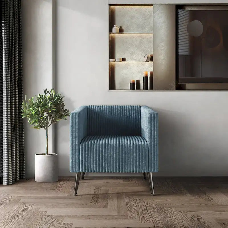 CraftPorch Corduroy Modern and Glamorous Velvet Upholstered Arm Chair