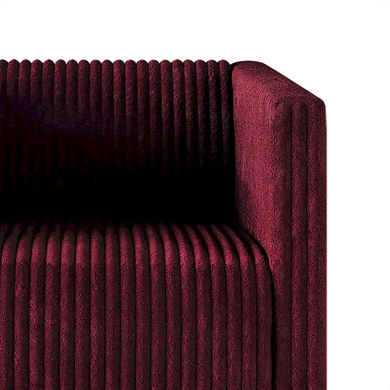 Fauteuil CraftPorch en velours côtelé, moderne et glamour