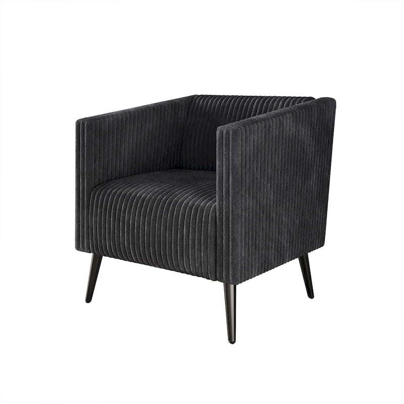Fauteuil CraftPorch en velours côtelé, moderne et glamour