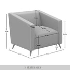 Fauteuil CraftPorch en velours côtelé, moderne et glamour