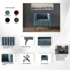 Fauteuil CraftPorch en velours côtelé, moderne et glamour