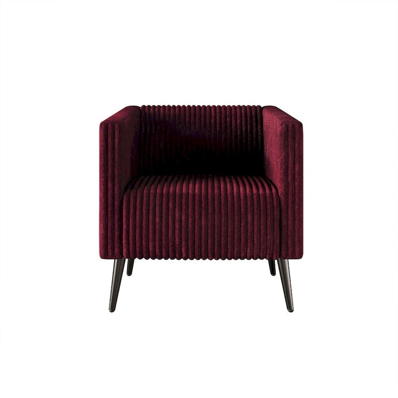 Fauteuil CraftPorch en velours côtelé, moderne et glamour