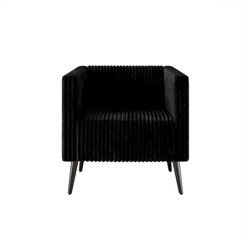 Fauteuil CraftPorch en velours côtelé, moderne et glamour