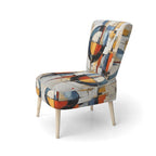 Solid Wood Designart Colorf Mid Century Abstract Fusion I Upholstered Mid-century Accent Chair and Mid-Century Modern Arm Chair - image 12