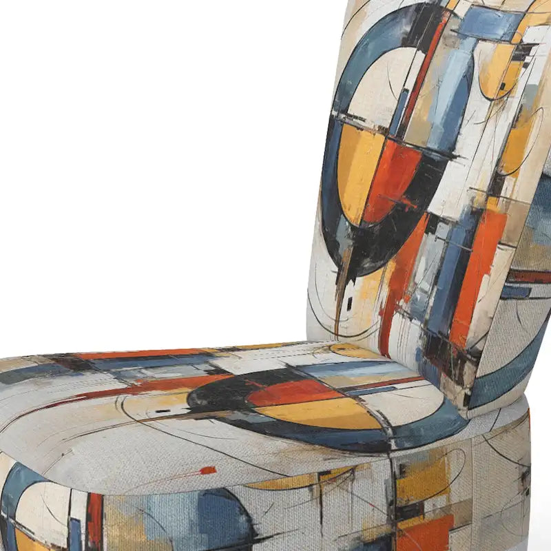 Designart Fusion abstraite colorée du milieu du siècle I Fauteuil d'appoint rembourré de style milieu du siècle et fauteuil moderne du milieu du siècle