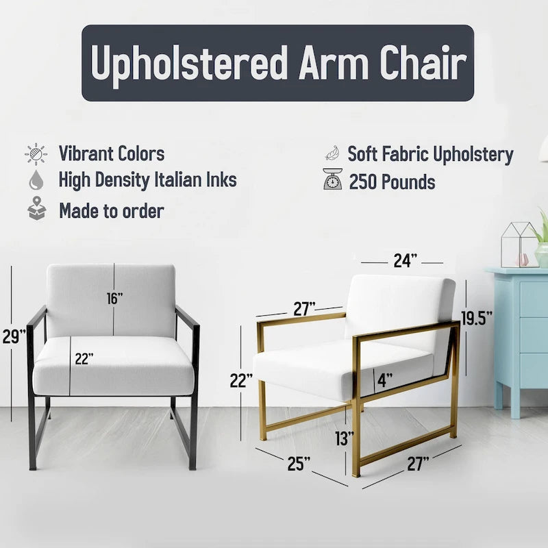 Designart Fusion abstraite colorée du milieu du siècle I Fauteuil d'appoint rembourré de style milieu du siècle et fauteuil moderne du milieu du siècle