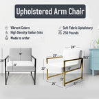 Solid Wood Designart Colorf Mid Century Abstract Fusion I Upholstered Mid-century Accent Chair and Mid-Century Modern Arm Chair - image 22