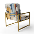 Solid Wood Designart Colorf Mid Century Abstract Fusion I Upholstered Mid-century Accent Chair and Mid-Century Modern Arm Chair - image 26