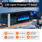 Centre de divertissement moderne de 70 pouces avec foyer de 36 pouces