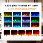 Centre de divertissement moderne de 70 pouces avec foyer de 36 pouces