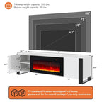 Centre de divertissement moderne de 70 pouces avec foyer de 36 pouces