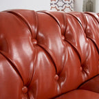 Canapé Chesterfield 3 places à accoudoirs roulés en polyuréthane 84,65