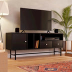 Rochester 2-Drawer 4-Shelf TV Stand Credenza with Iron Legs
