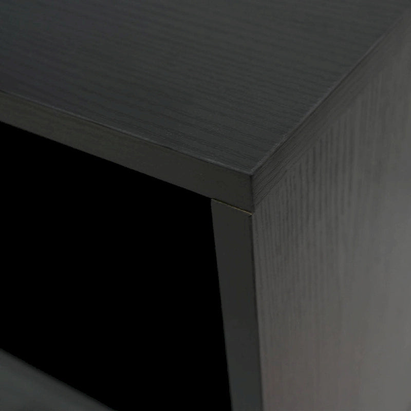 Meuble TV Rochester à 2 tiroirs et 4 étagères avec pieds en fer