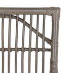 Chaises de salle à manger rembourrées à dossier à lattes en rotin, ensemble de deux par East at Main