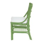 Chaises de salle à manger rembourrées à dossier à lattes en rotin, ensemble de deux par East at Main