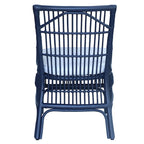 Chaises de salle à manger rembourrées à dossier à lattes en rotin, ensemble de deux par East at Main