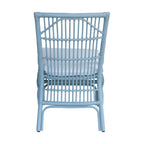 Chaises de salle à manger rembourrées à dossier à lattes en rotin, ensemble de deux par East at Main