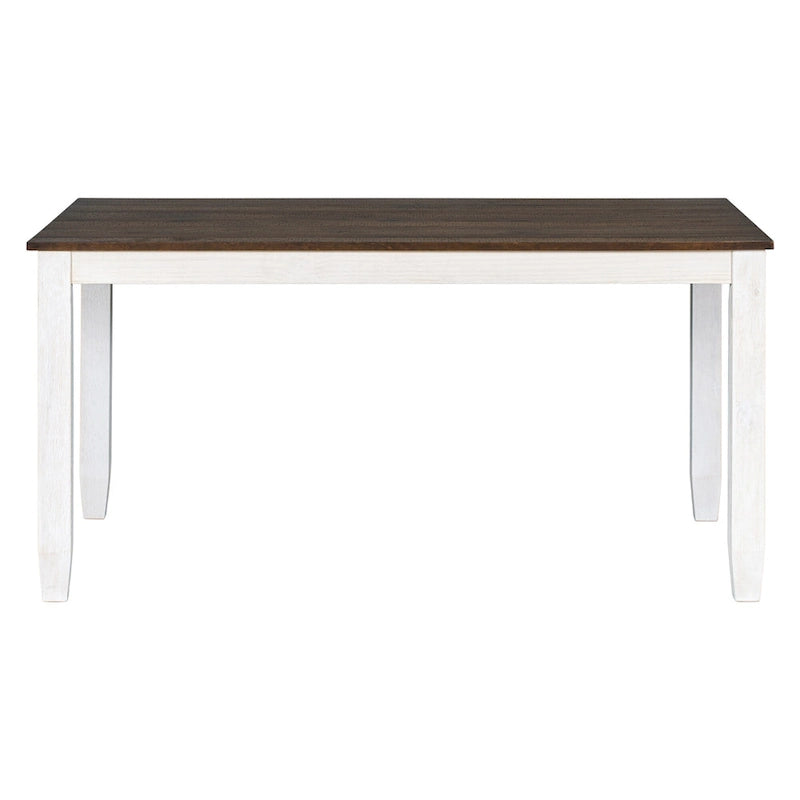 Ensemble de salle à manger rustique 6 pièces avec table, 4 chaises rembourrées et un banc