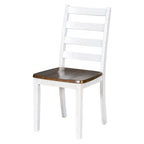 Ensemble de salle à manger rustique 6 pièces avec table, 4 chaises rembourrées et un banc