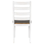 Ensemble de salle à manger rustique 6 pièces avec table, 4 chaises rembourrées et un banc