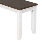 Ensemble de salle à manger rustique 6 pièces avec table, 4 chaises rembourrées et un banc