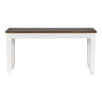 Ensemble de salle à manger rustique 6 pièces avec table, 4 chaises rembourrées et un banc