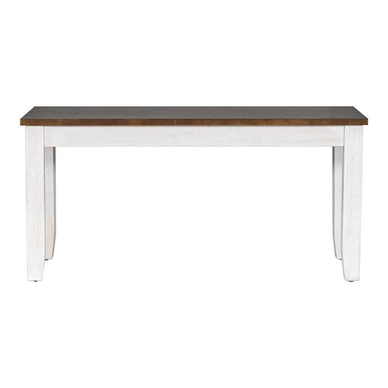 Ensemble de salle à manger rustique 6 pièces avec table, 4 chaises rembourrées et un banc