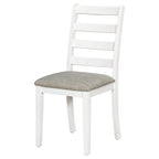 Ensemble de salle à manger rustique 6 pièces avec table, 4 chaises rembourrées et un banc