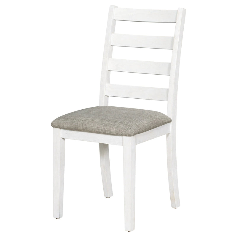 Ensemble de salle à manger rustique 6 pièces avec table, 4 chaises rembourrées et un banc