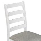 Ensemble de salle à manger rustique 6 pièces avec table, 4 chaises rembourrées et un banc