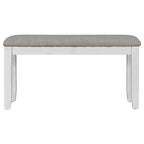 Ensemble de salle à manger rustique 6 pièces avec table, 4 chaises rembourrées et un banc