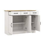 Buffet de style campagnard avec 3 tiroirs et 3 portes