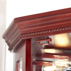 Vitrine d'angle avec éclairage, étagères réglables en verre trempé, fond miroir, vitrine d'exposition