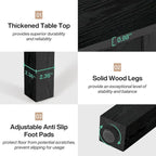 Table de salle à manger carrée de 100 cm (39,4 pouces) pour 2 à 4 personnes, avec pieds en bois massif, idéale pour le salon ou la salle à manger.