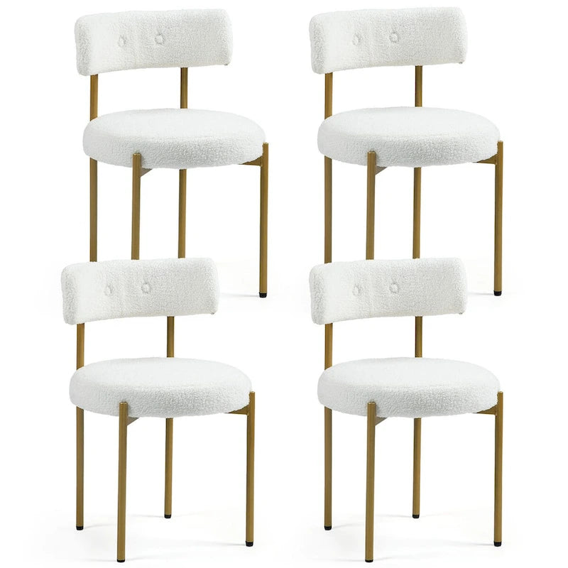 Ensemble de 4 chaises de salle à manger AVAWING, style moderne du milieu du siècle, pour la cuisine.